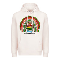 Pale Pink Christmas Teacherlife rainbow Premium Hoodie - JahusDesignShop