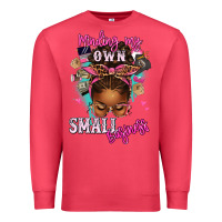 Cardinal minding my own small business afro messy bun Premium Sweatshirt - texasbilliewilder