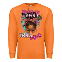 Carrot minding my own small business afro messy bun Premium Sweatshirt - texasbilliewilder