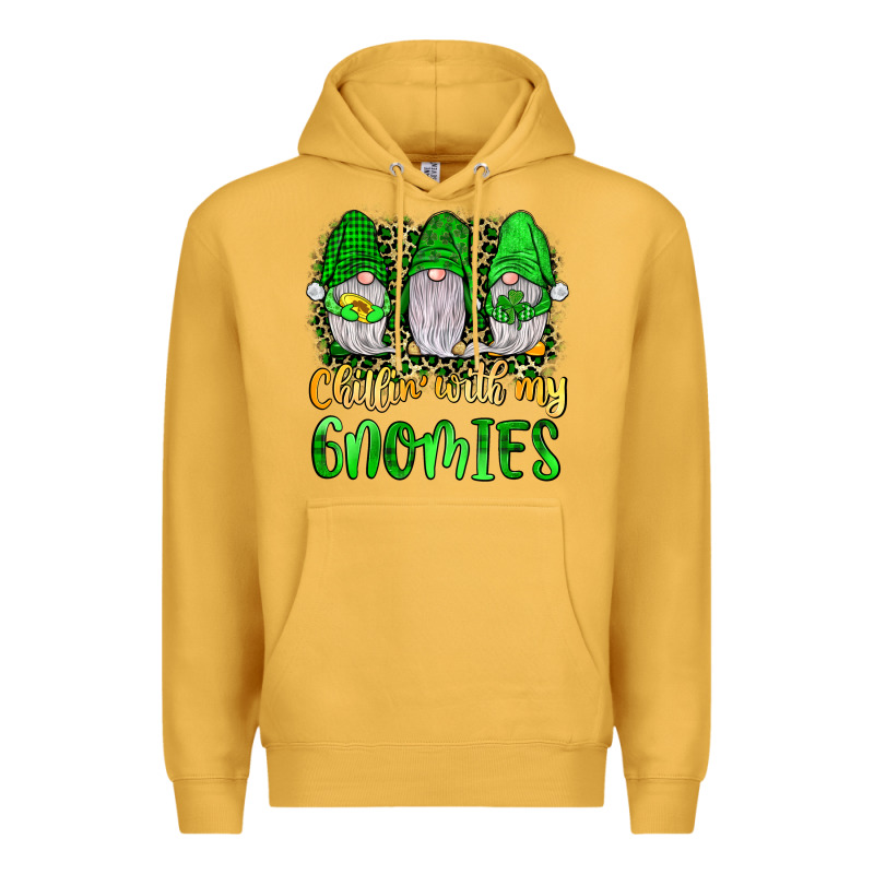 St Patrick S Chillin With My Gnomies Premium Hoodie by JahusDesignShop | Teevron