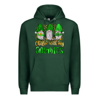 Sports Green st patrick s chillin with my gnomies Premium Hoodie - JahusDesignShop
