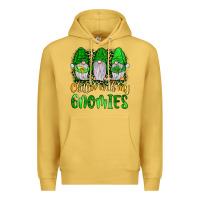 Antique Gold st patrick s chillin with my gnomies Premium Hoodie - JahusDesignShop