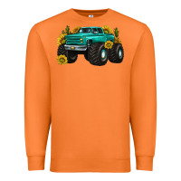 Carrot monster truck with sunflower western Premium Sweatshirt - texasbilliewilder