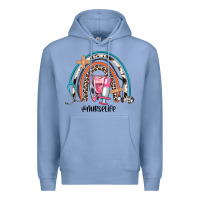 Colony Blue nurse life rainbow Premium Hoodie - JahusDesignShop