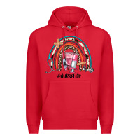 Red nurse life rainbow Premium Hoodie - JahusDesignShop