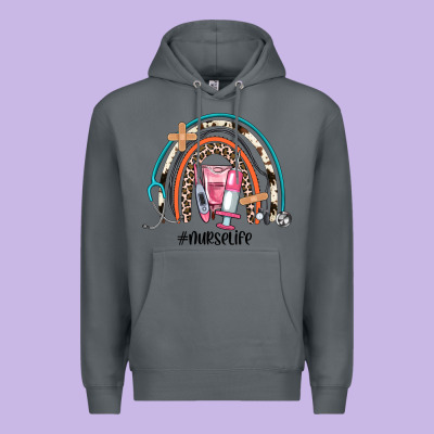 Nurse Life Rainbow Premium Hoodie Designed By Jahusdesignshop