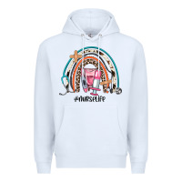 White nurse life rainbow Premium Hoodie - JahusDesignShop