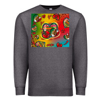 Charcoal Heather mexico hearts Premium Sweatshirt - Zillion Design Studio