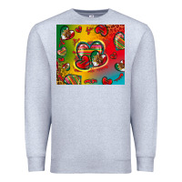 Heather Grey mexico hearts Premium Sweatshirt - Zillion Design Studio