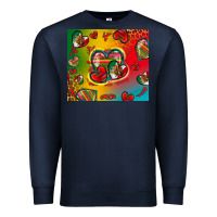 Navy mexico hearts Premium Sweatshirt - Zillion Design Studio