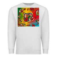 Oatmeal Heather mexico hearts Premium Sweatshirt - Zillion Design Studio