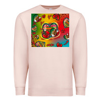Pale Pink mexico hearts Premium Sweatshirt - Zillion Design Studio