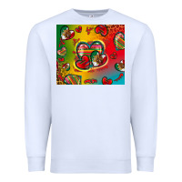 White mexico hearts Premium Sweatshirt - Zillion Design Studio