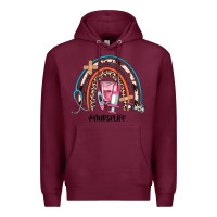Burgundy nurse life rainbow Premium Hoodie - JahusDesignShop