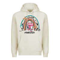 Oatmeal Heather nurse life rainbow Premium Hoodie - JahusDesignShop