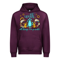 Mauve Wine with god all things are possible matthew 19 26 Urban Hoodie - JahusDesignShop