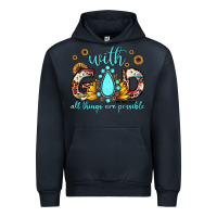 Navy with god all things are possible matthew 19 26 Urban Hoodie - JahusDesignShop