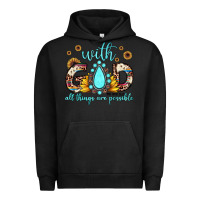 Pigment Black with god all things are possible matthew 19 26 Urban Hoodie - JahusDesignShop