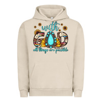 Pigment French Oak with god all things are possible matthew 19 26 Urban Hoodie - JahusDesignShop