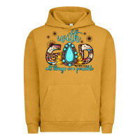 Pigment Peanut Butter with god all things are possible matthew 19 26 Urban Hoodie - JahusDesignShop