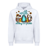 White with god all things are possible matthew 19 26 Urban Hoodie - JahusDesignShop
