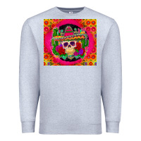 Heather Grey mexican skull Premium Sweatshirt - Zillion Design Studio
