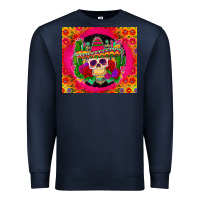 Navy mexican skull Premium Sweatshirt - Zillion Design Studio