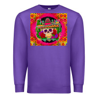 Purple mexican skull Premium Sweatshirt - Zillion Design Studio