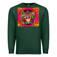 Sports Green mexican skull Premium Sweatshirt - Zillion Design Studio