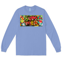 Colony Blue summer with fruits license plate Long Sleeve Tee - BarkalooDesign
