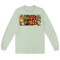 Matcha summer with fruits license plate Long Sleeve Tee - BarkalooDesign
