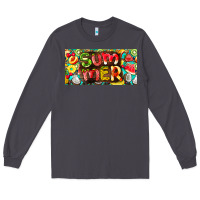 Smoke summer with fruits license plate Long Sleeve Tee - BarkalooDesign