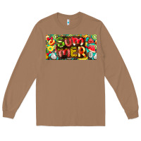 Toasted Coconut summer with fruits license plate Long Sleeve Tee - BarkalooDesign