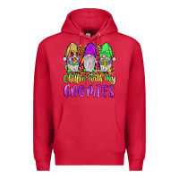 Cardinal mardi gras chillin' with my gnomies Premium Hoodie - JahusDesignShop