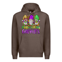 Coffee mardi gras chillin' with my gnomies Premium Hoodie - JahusDesignShop