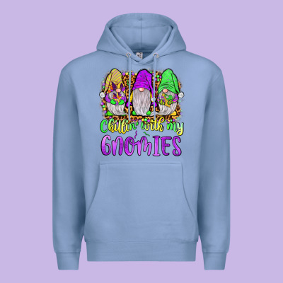 Mardi Gras Chillin' With My Gnomies Premium Hoodie Designed By Jahusdesignshop