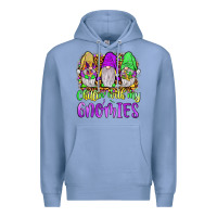 Colony Blue mardi gras chillin' with my gnomies Premium Hoodie - JahusDesignShop