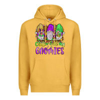 Mustard mardi gras chillin' with my gnomies Premium Hoodie - JahusDesignShop