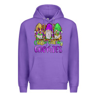 Purple mardi gras chillin' with my gnomies Premium Hoodie - JahusDesignShop