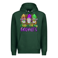Sports Green mardi gras chillin' with my gnomies Premium Hoodie - JahusDesignShop