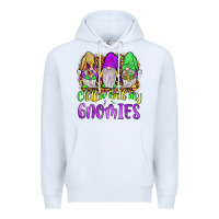 White mardi gras chillin' with my gnomies Premium Hoodie - JahusDesignShop
