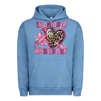 Pigment Pebble Blue western leopard  in october we wear pink heart Urban Hoodie - AdoDesignShop