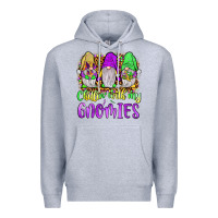 Heather Grey mardi gras chillin' with my gnomies Premium Hoodie - JahusDesignShop