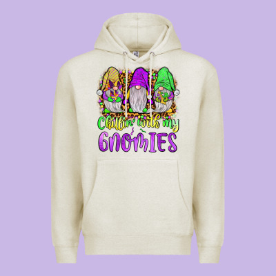 Mardi Gras Chillin' With My Gnomies Premium Hoodie Designed By Jahusdesignshop