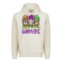 Oatmeal Heather mardi gras chillin' with my gnomies Premium Hoodie - JahusDesignShop