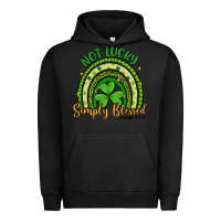 Pigment Black not lucky simply blessed rainbow Urban Hoodie - Artiststas