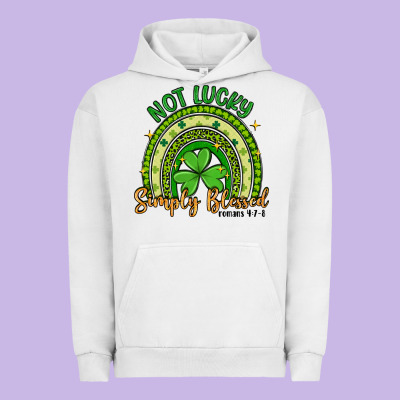 Not Lucky Simply Blessed Rainbow Urban Hoodie Designed By Artiststas