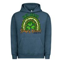 Pigment Midnight Navy not lucky simply blessed rainbow Urban Hoodie - Artiststas