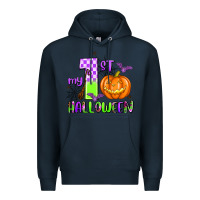 Navy my first halloween pumpkin Premium Hoodie - AdoDesignShop