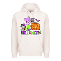 Pale Pink my first halloween pumpkin Premium Hoodie - AdoDesignShop